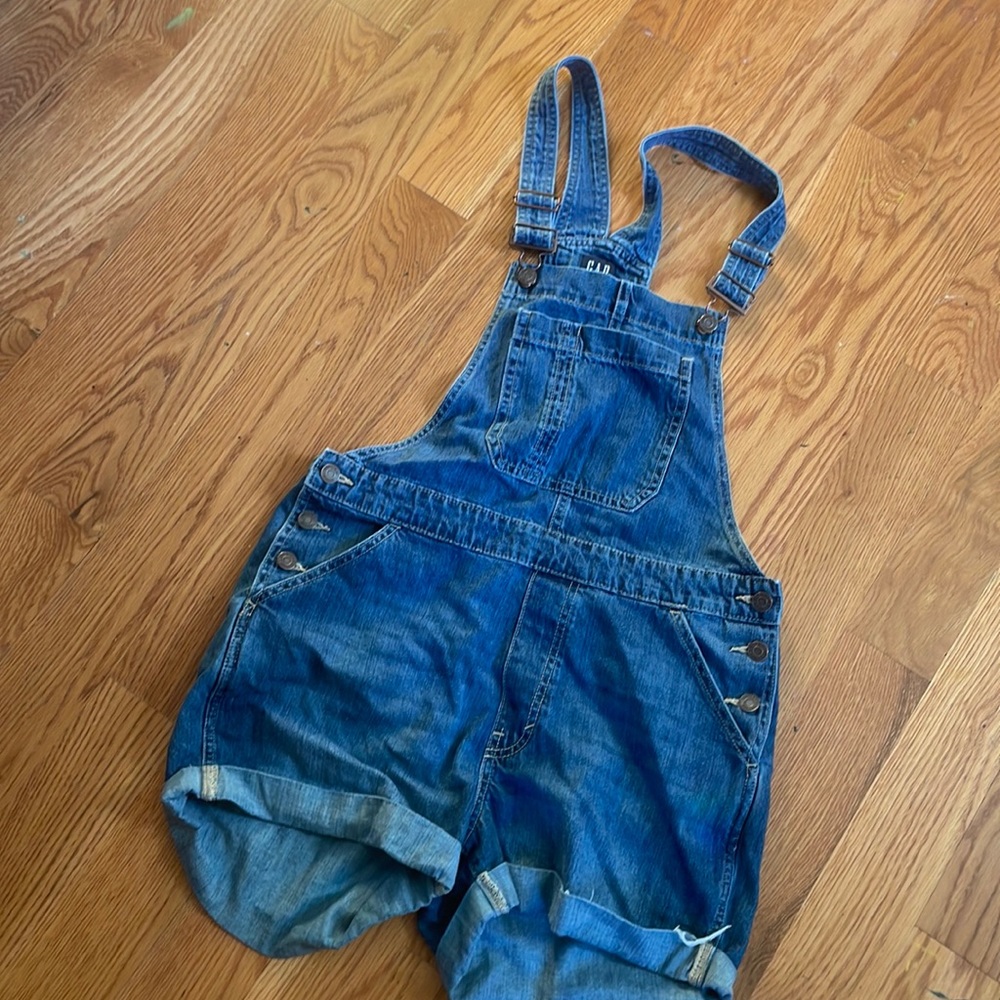 Gap denim shorts overalls medium